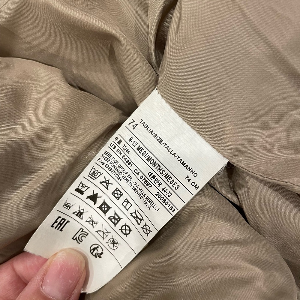 Benetton Baby Navy Blue Jacket 9-12 months - Picture 3 of 4